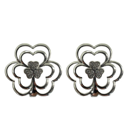 18k Diamond Floral Earrings