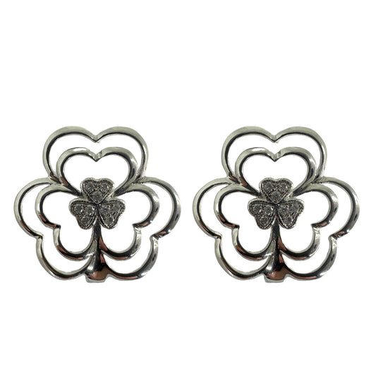 18k Diamond Floral Earrings