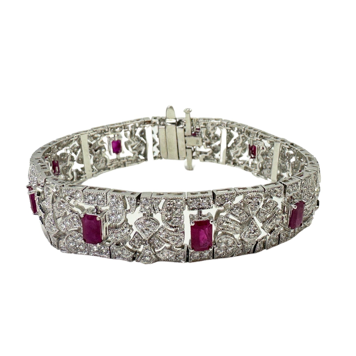 18K Diamond and Ruby Bracelet