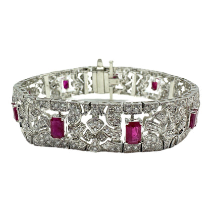 18K Diamond and Ruby Bracelet