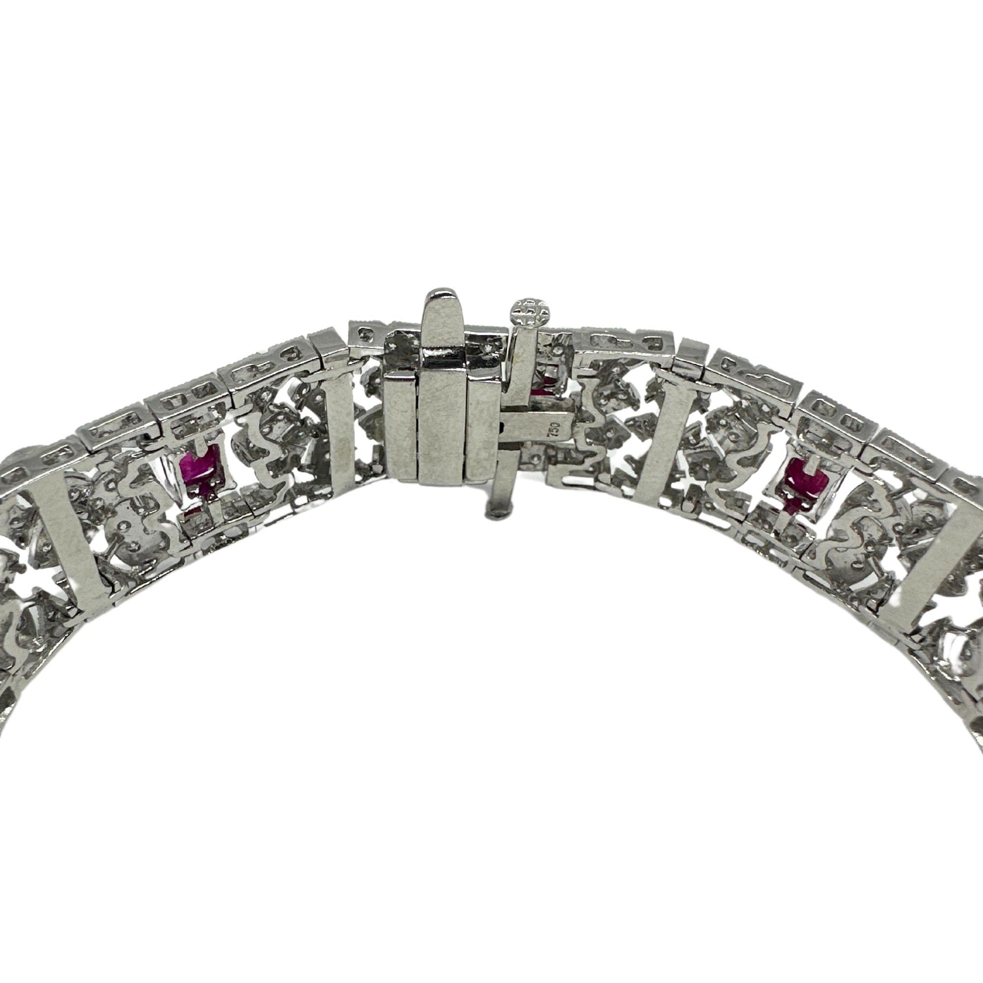 18K Diamond and Ruby Bracelet