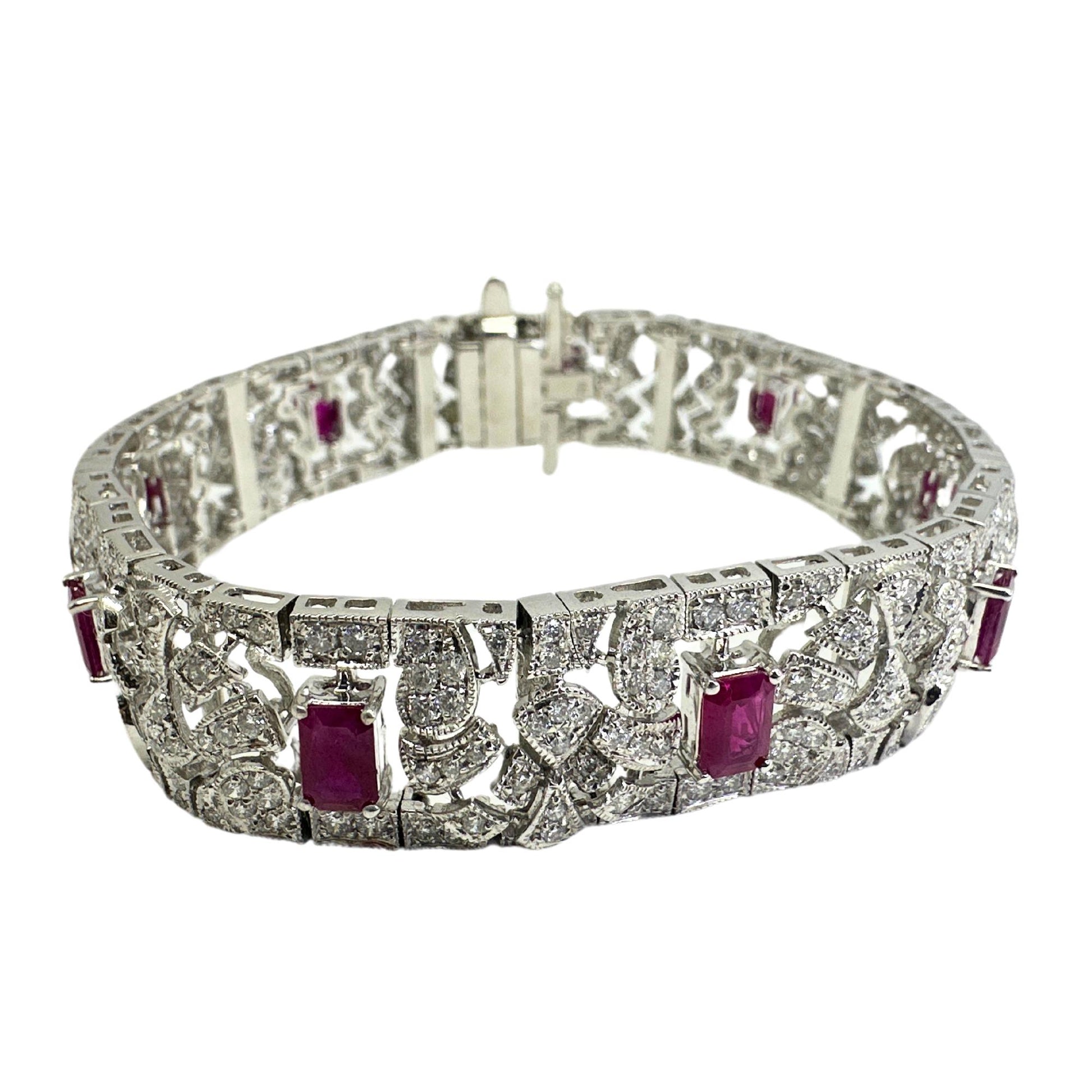 18K Diamond and Ruby Bracelet