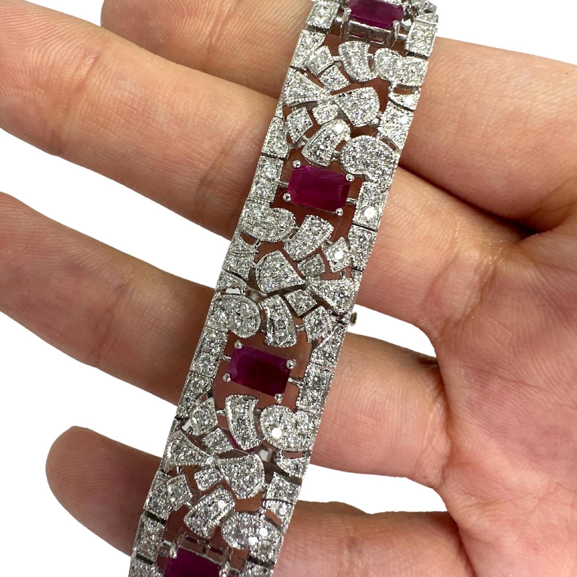 18K Diamond and Ruby Bracelet