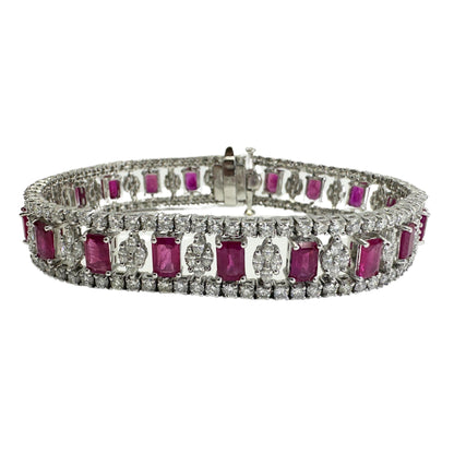 18K Diamond and Ruby Bracelet