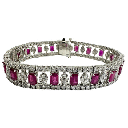 18K Diamond and Ruby Bracelet