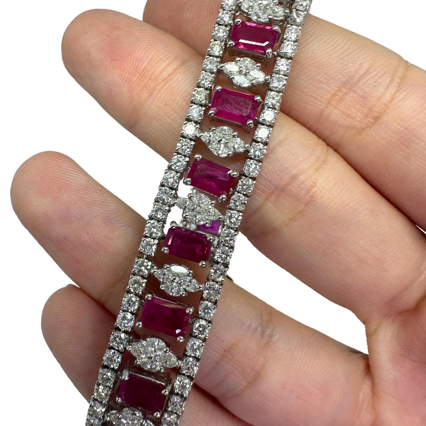 18K Diamond and Ruby Bracelet