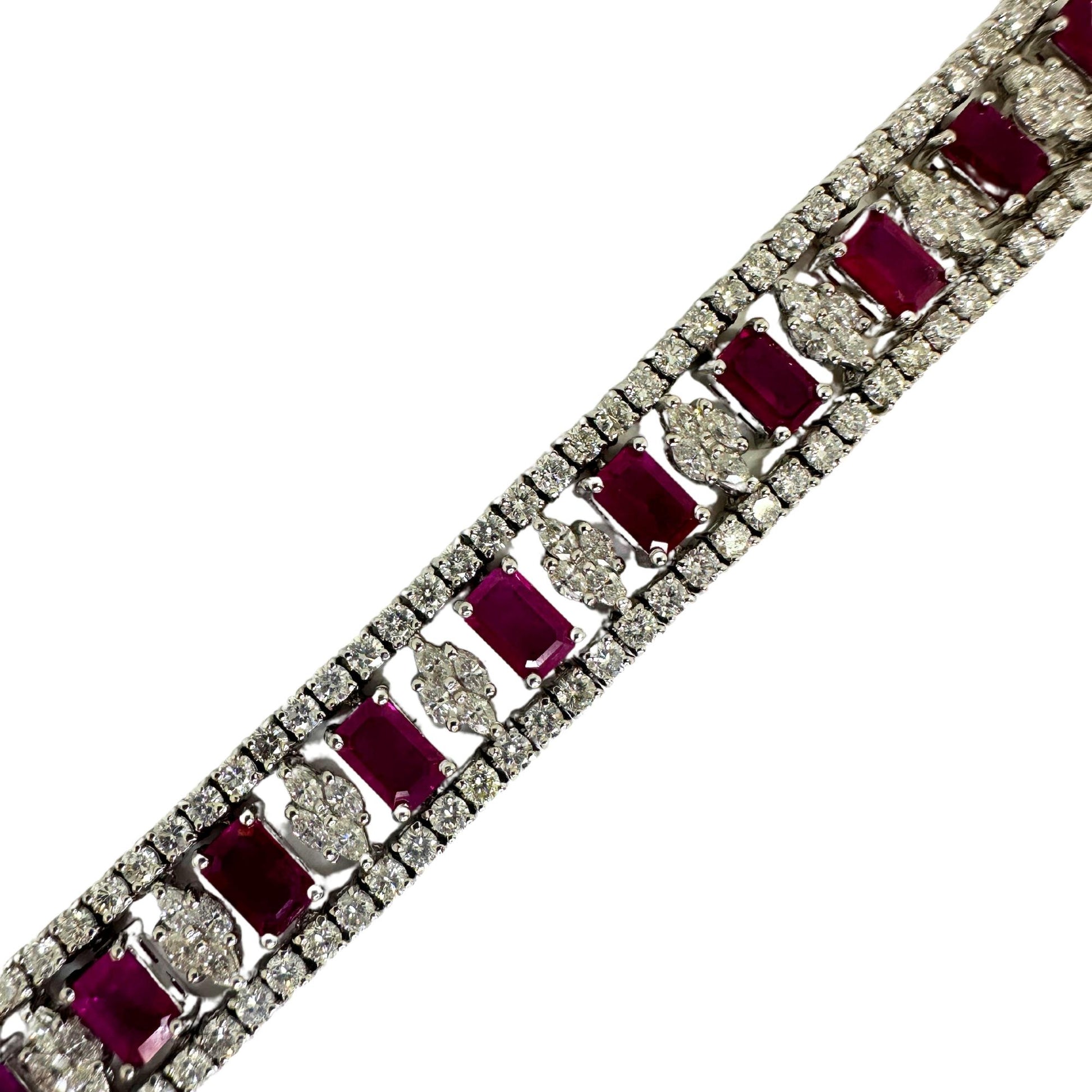 18K Diamond and Ruby Bracelet