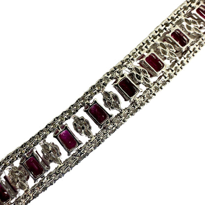 18K Diamond and Ruby Bracelet