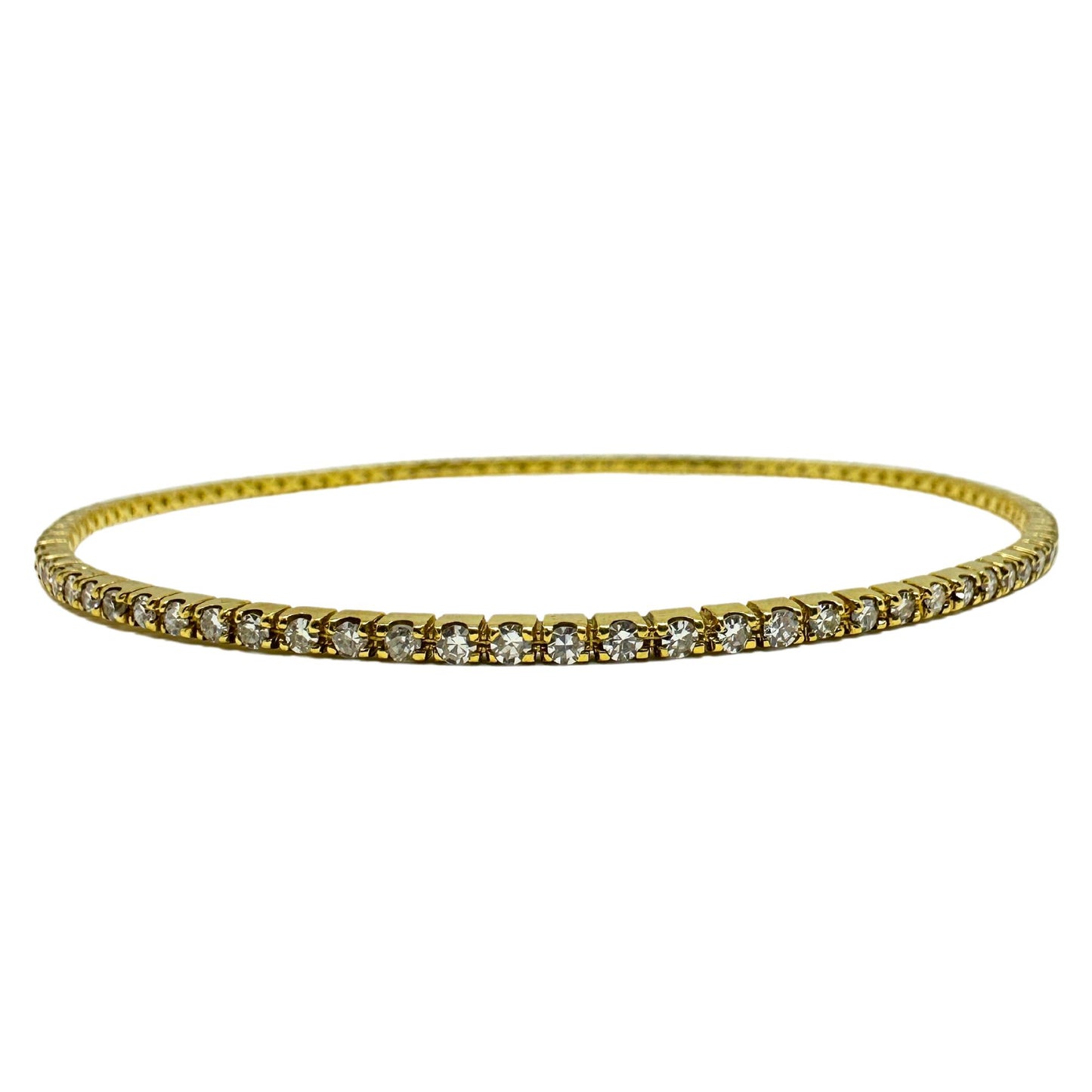 18K Yellow Gold Diamond Bangle