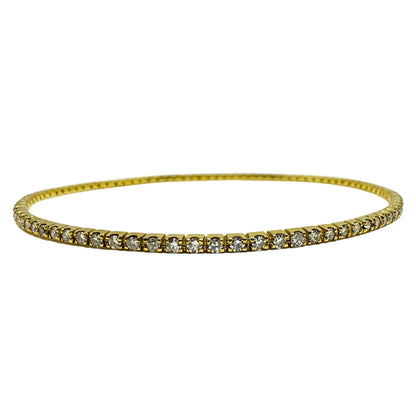 18K Yellow Gold Diamond Bangle