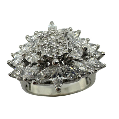 18K White Gold Marquise Cut Diamond Ring