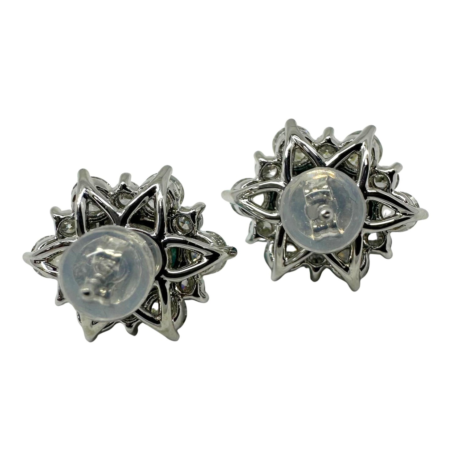 Platinum Turquoise and Diamond Earrings