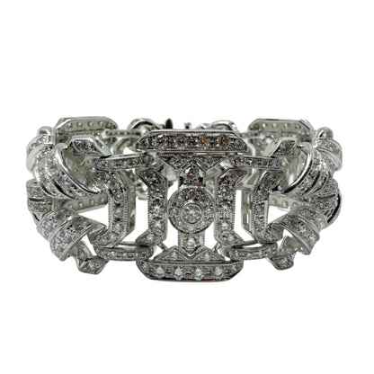 18K White Gold 11.93 Carat Diamond Bracelet - 7 inches