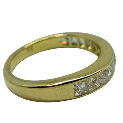 18K Yellow Gold 1.18 Carat Repurposed French Cut Diamond Band - Size 5