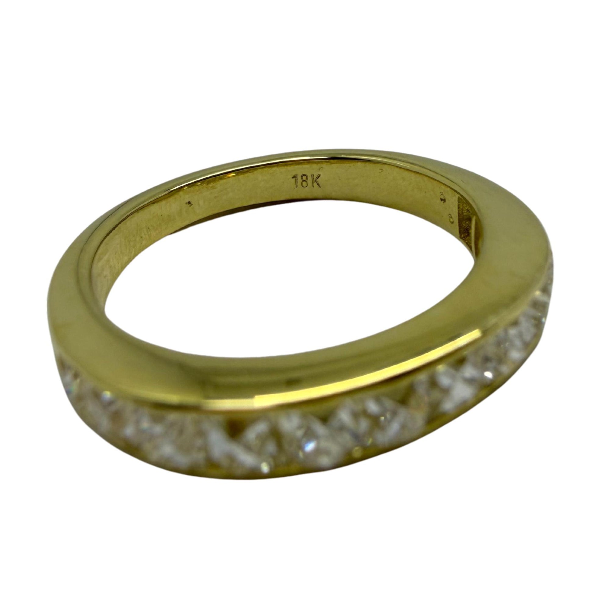 18K Yellow Gold 1.57 Carat Repurposed French Cut Diamond Band - Size 7