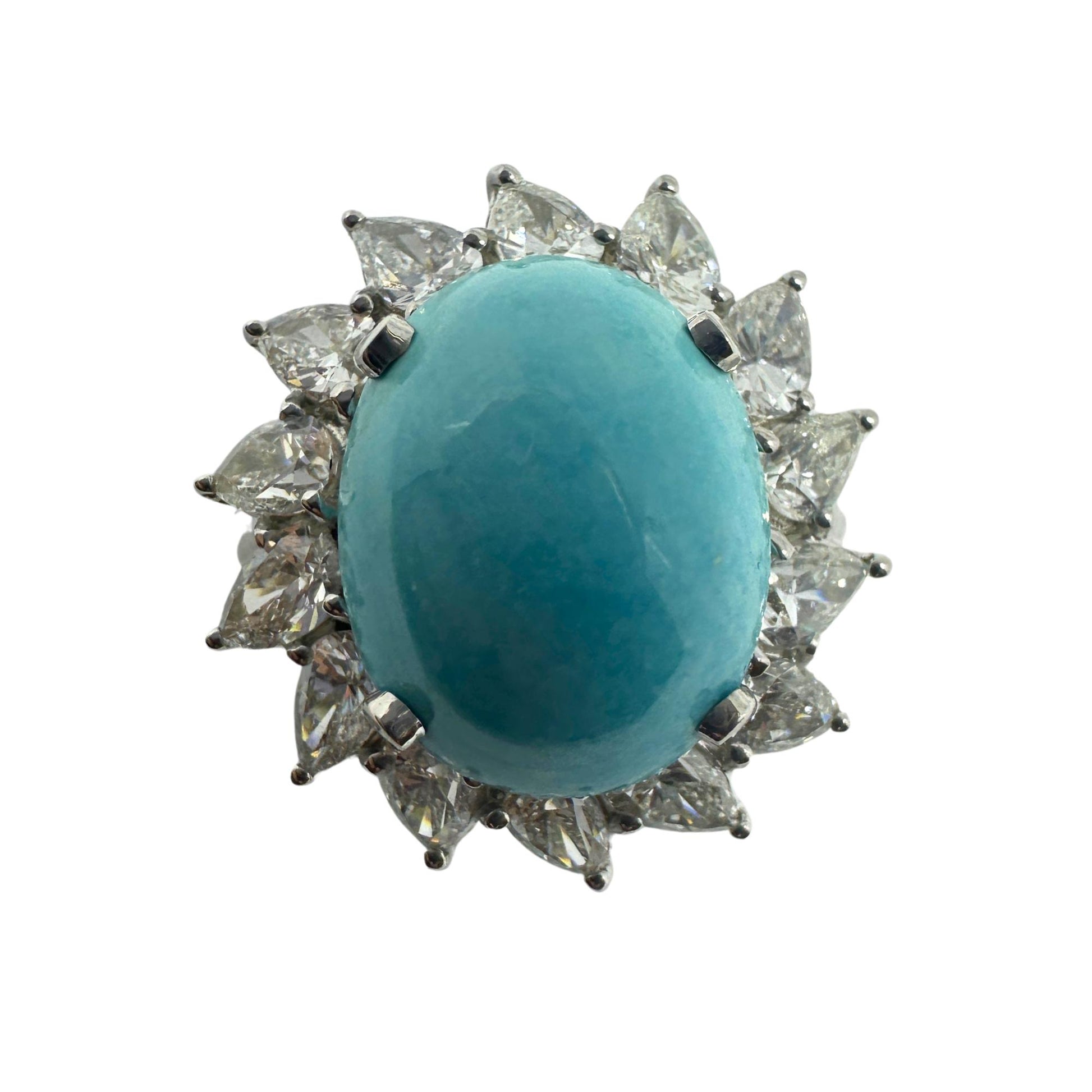 18k Diamond and Turquoise Ring