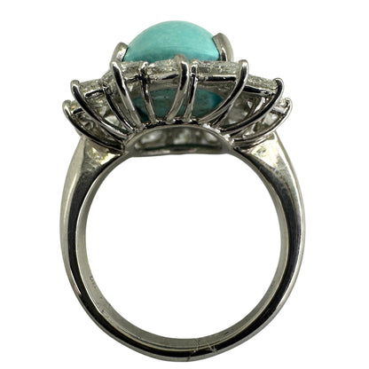 18k Diamond and Turquoise Ring