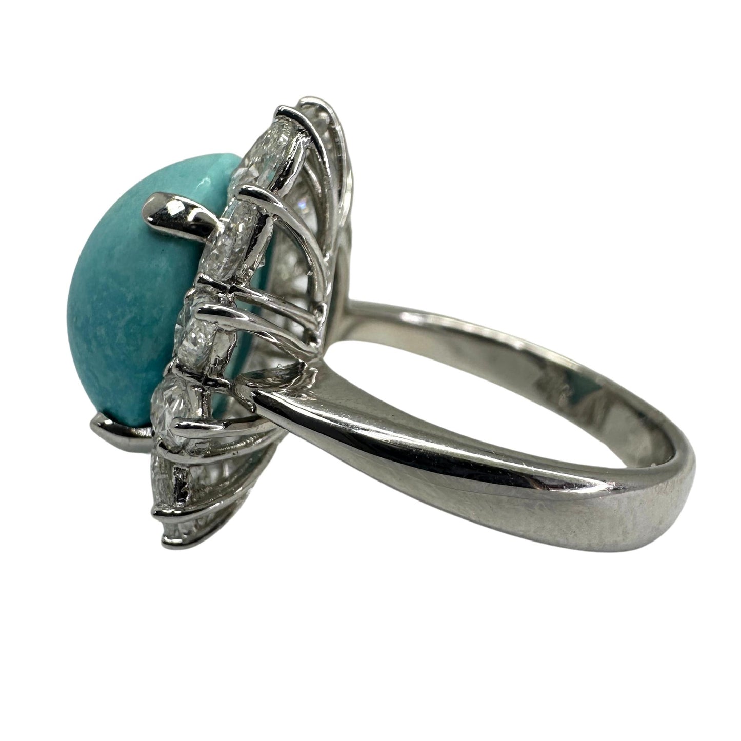 18k Diamond and Turquoise Ring