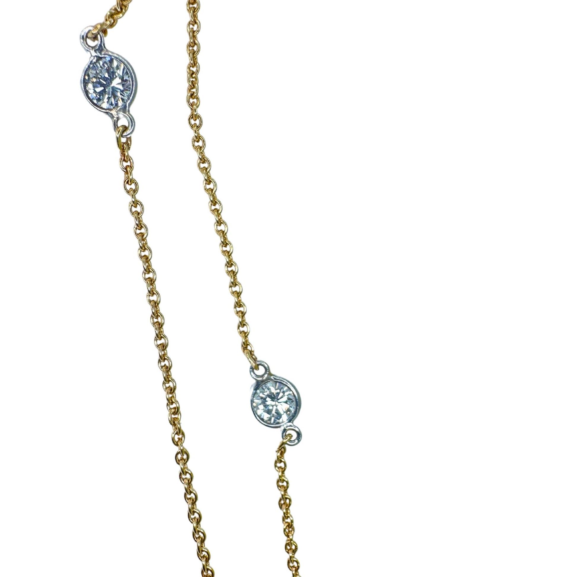 14k Diamond by the Yard Long Chain