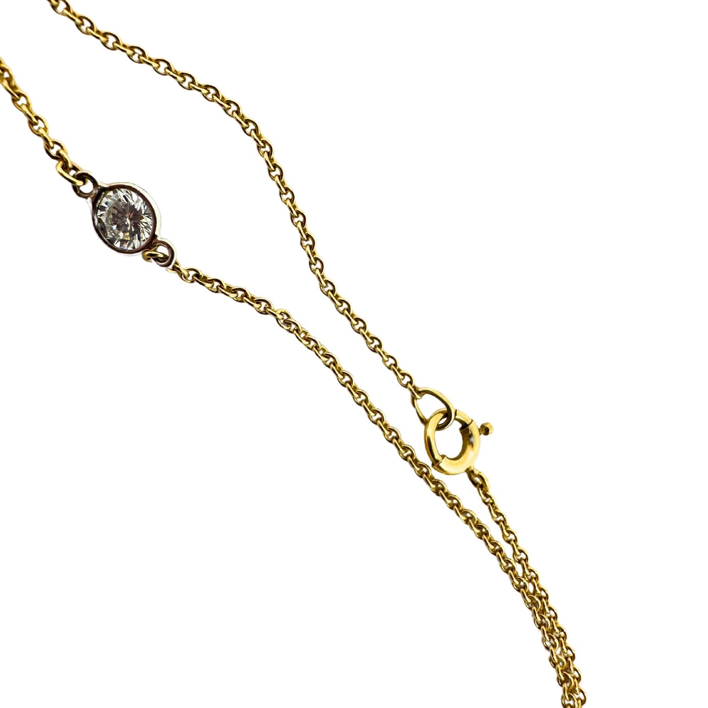 14k Diamond by the Yard Long Chain