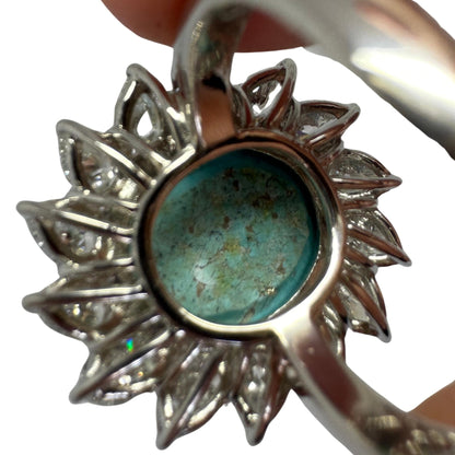 18k Diamond and Turquoise Ring