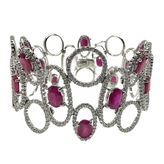 18K Diamond and Ruby Bracelet