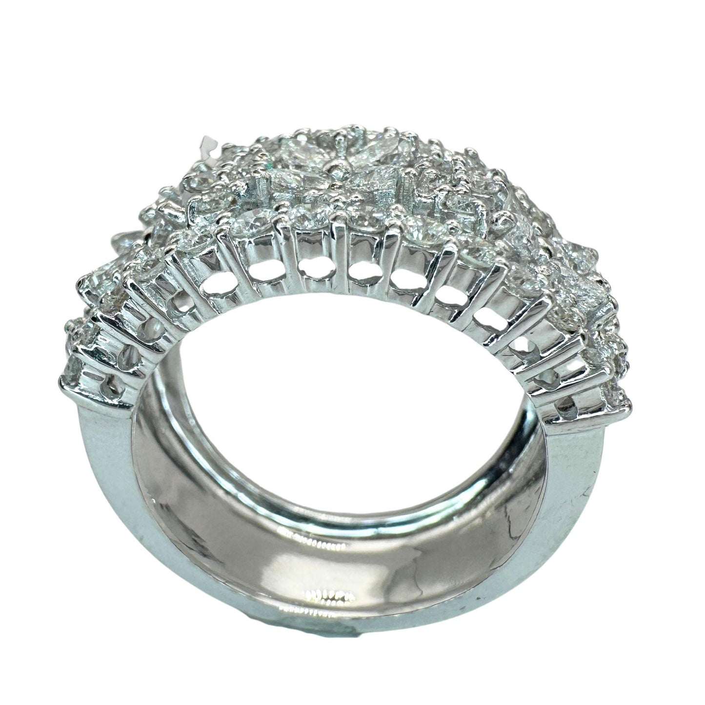 18K 2.14 Carat Diamond Wide Band Ring