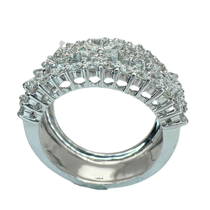 18K 2.14 Carat Diamond Wide Band Ring