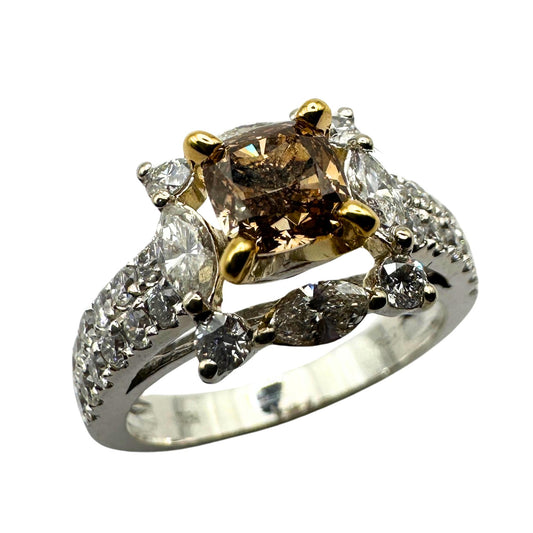 18k White and Yellow Diamond Ring