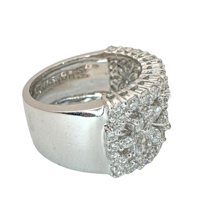 18K 2.14 Carat Diamond Wide Band Ring