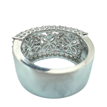 18K 2.14 Carat Diamond Wide Band Ring
