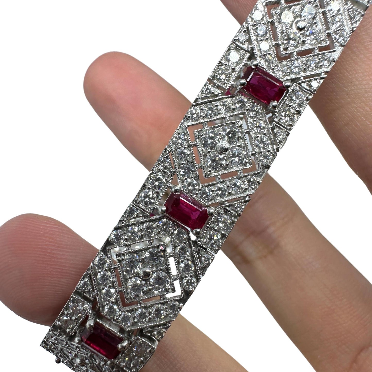 18K Diamond and Ruby Bracelet