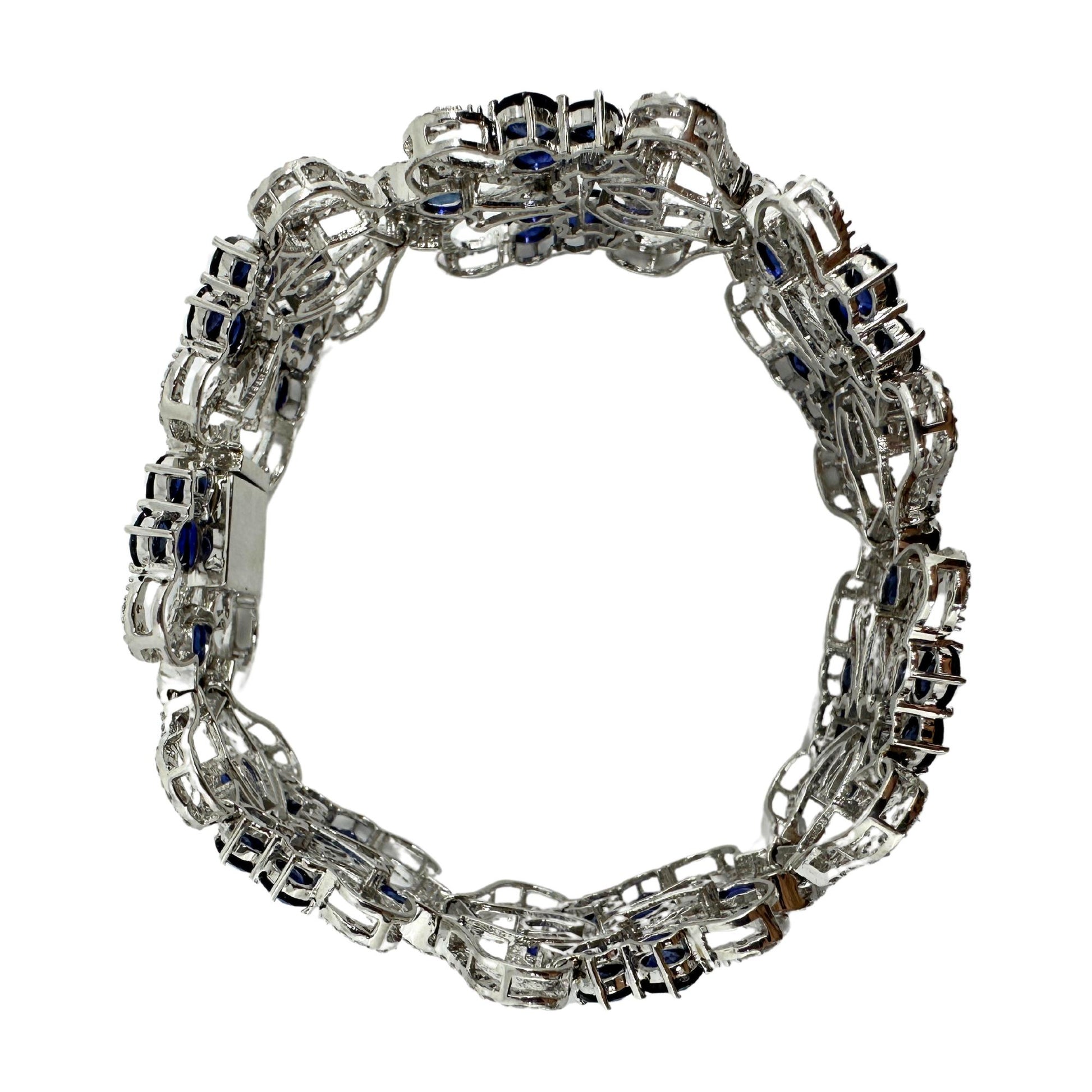 18K Diamond and Sapphire Bracelet