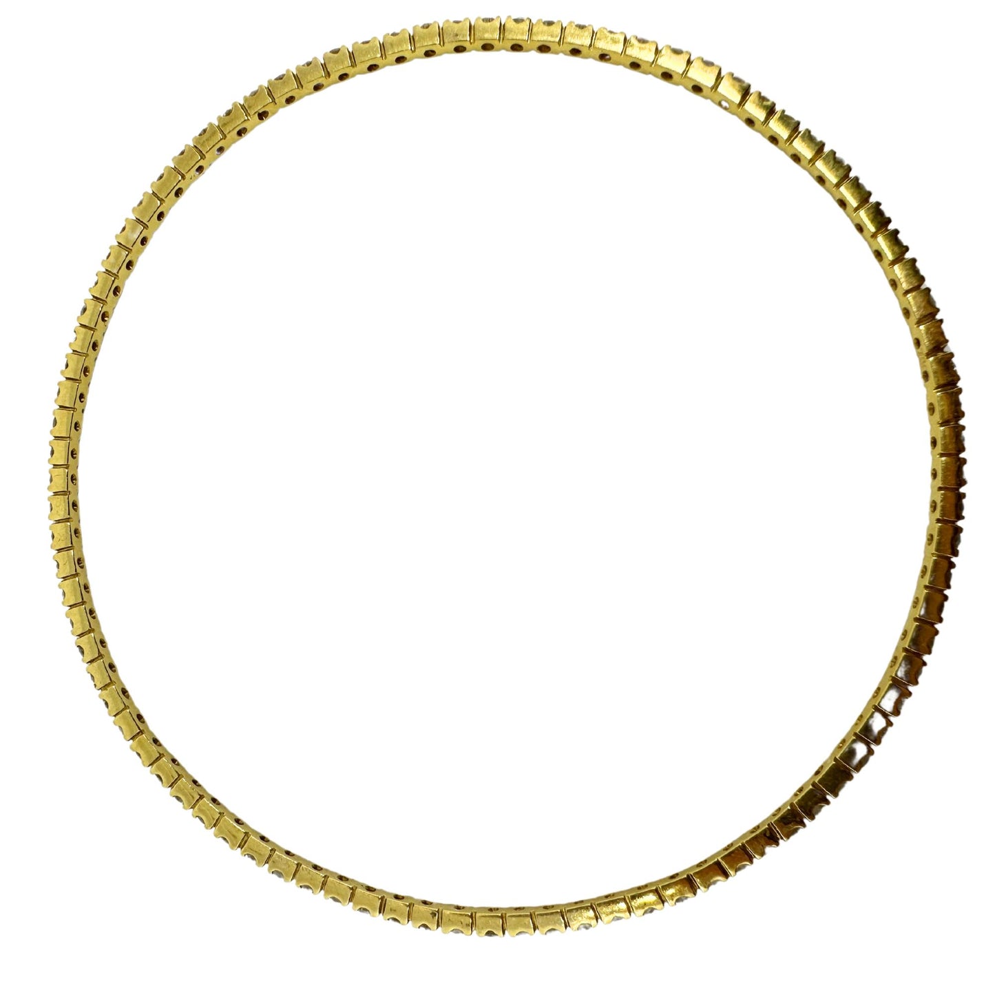 18K Yellow Gold Diamond Bangle