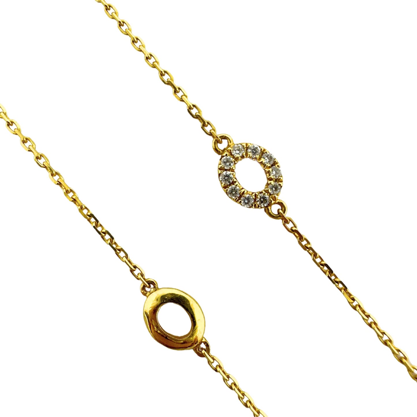 14K Yellow Gold Diamond By the Yard Chain Necklace - 22 Inches