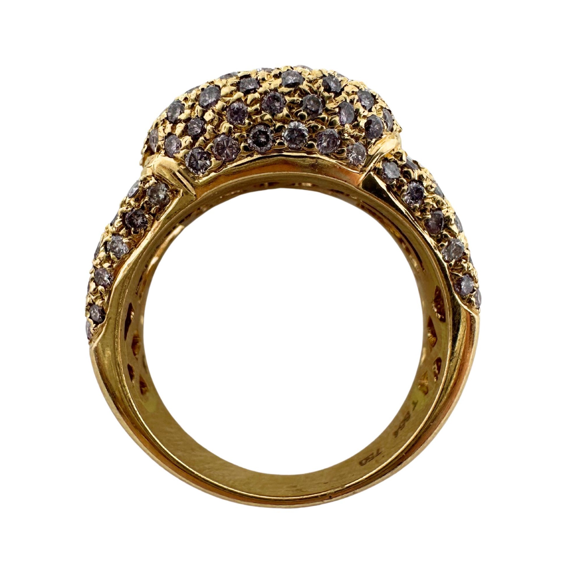 18K Rose Gold Diamond and Ruby Ring
