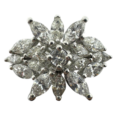 18K White Gold Marquise Cut Diamond Ring