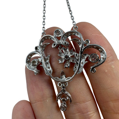 18K White Gold Diamond Necklace