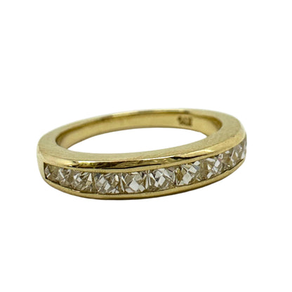 14K Yellow Gold 0.79 Carat Repurposed French Cut Diamond Band - Size 5