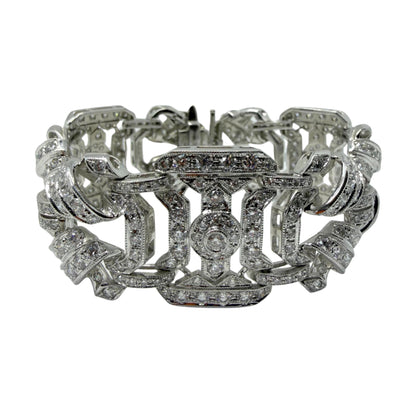 18K White Gold 11.93 Carat Diamond Bracelet - 7 inches