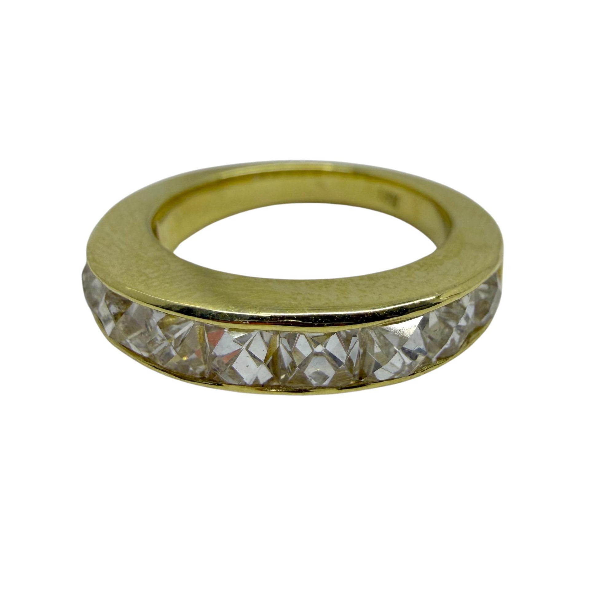 18K Yellow Gold 2.41 Carat Repurposed French Cut Diamond Band - Size 5