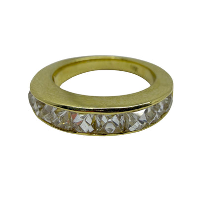 18K Yellow Gold 2.41 Carat Repurposed French Cut Diamond Band - Size 5