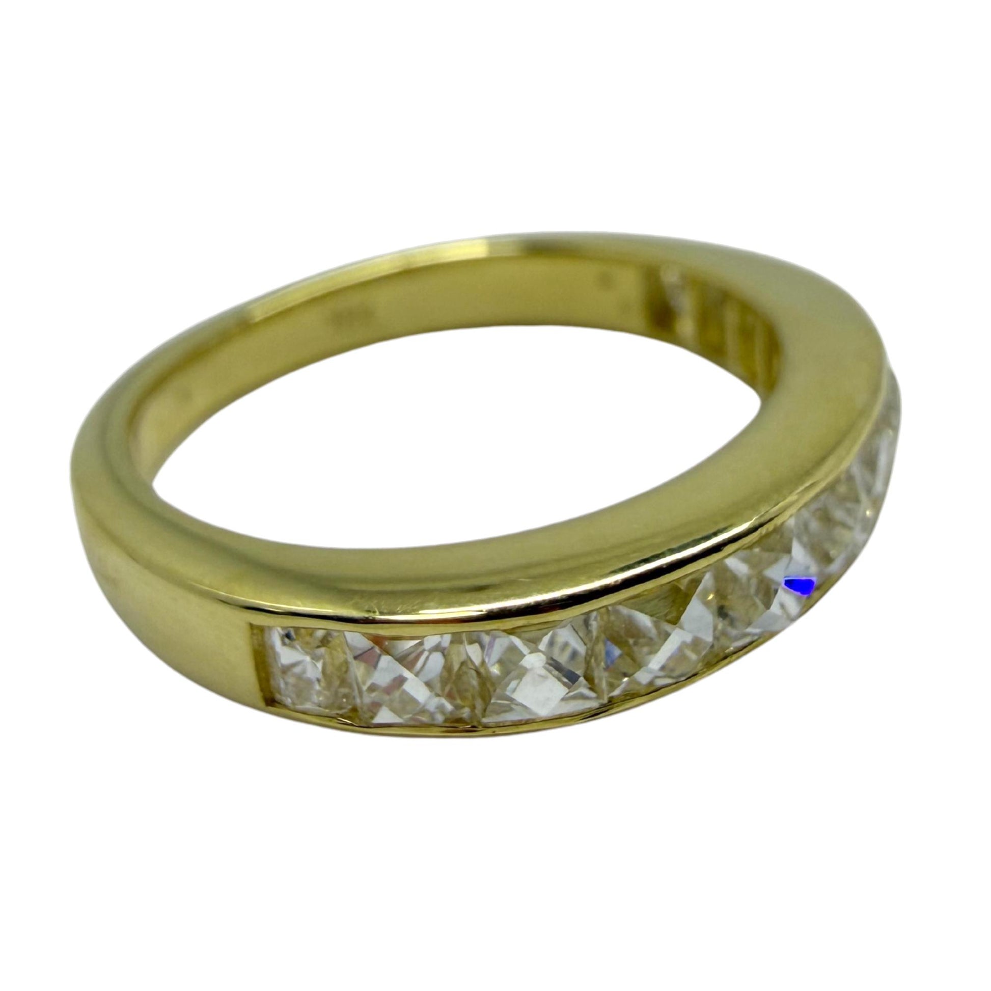 18K Yellow Gold 1.57 Carat Repurposed French Cut Diamond Band - Size 7