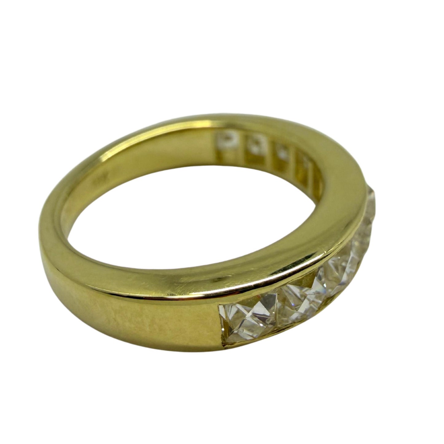 18K Yellow Gold 2.06 Carat Repurposed French Cut Diamond Band - Size 6