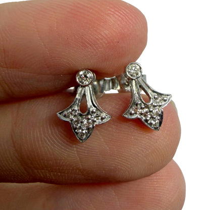 18K White Gold .14 Carat Diamond Studs