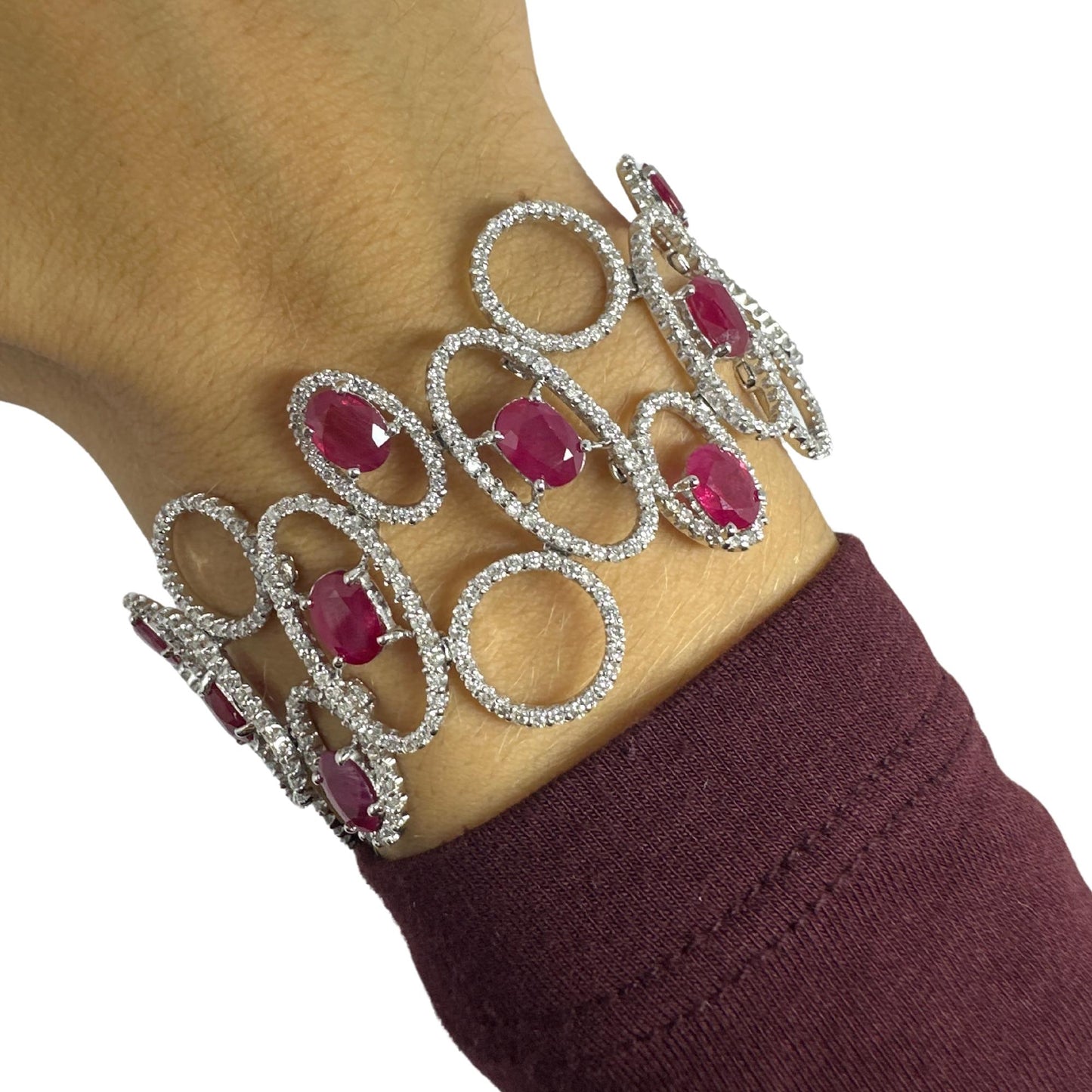 18K Diamond and Ruby Bracelet