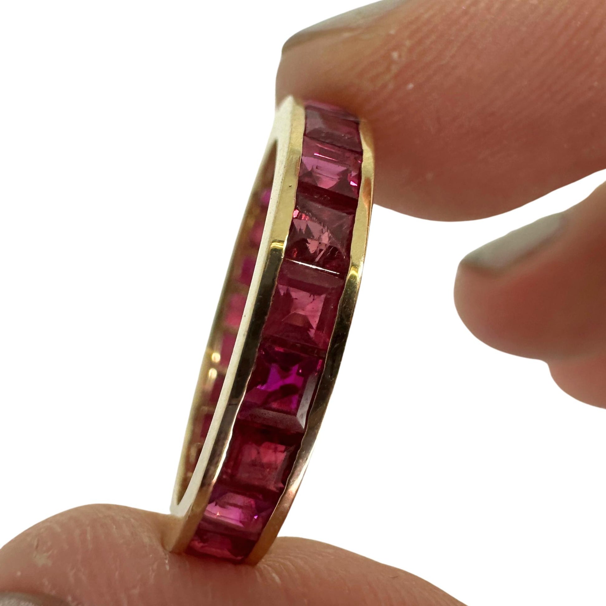 14K Ruby Eternity Band