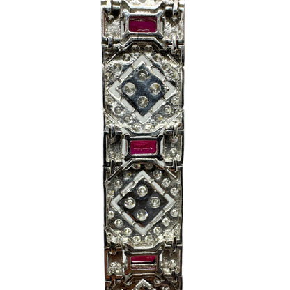 18K Diamond and Ruby Bracelet