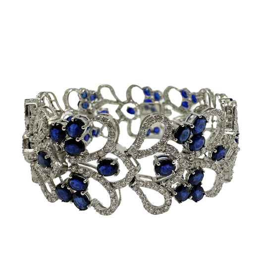 18K Diamond and Sapphire Bracelet