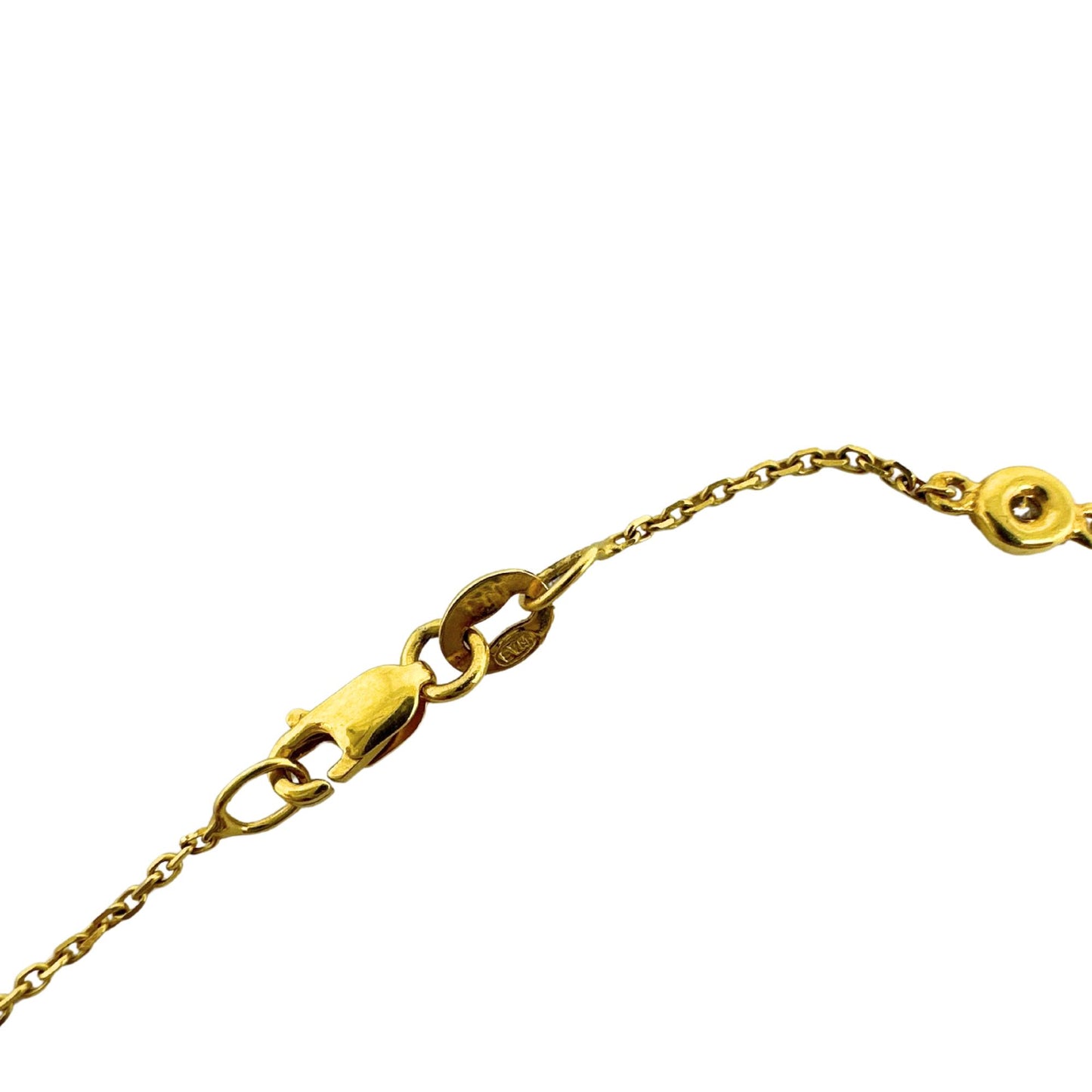 14K Yellow Gold Diamond By the Yard Chain Necklace - 18 inches